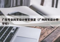 广东专业网页设计哪家便宜（广州网页设计师学校）